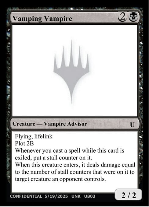 Vamping Vampire Card Front