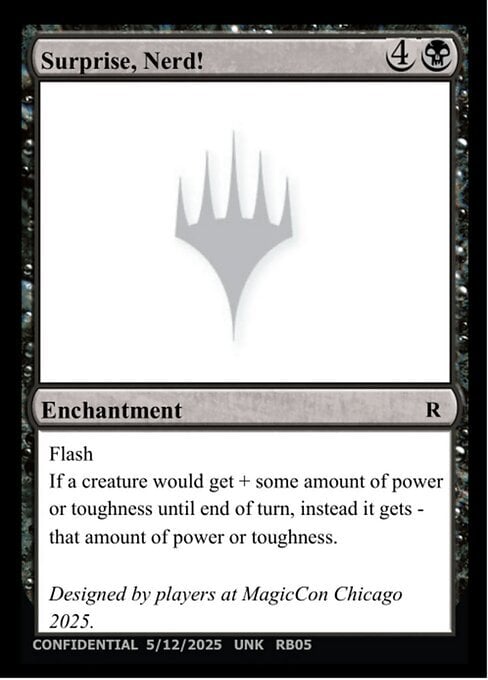 Surprise, Nerd! Card Front