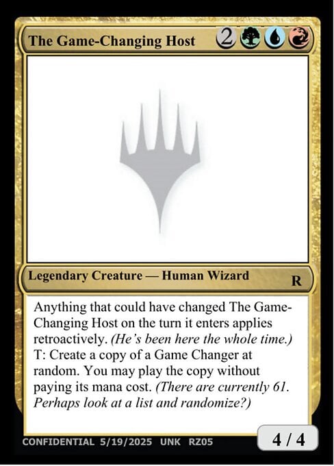 The Game-Changing Host Card Front