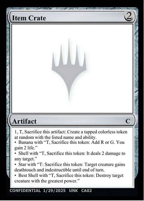 Item Crate Card Front