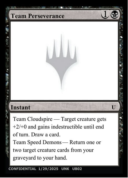 Team Perseverance Card Front