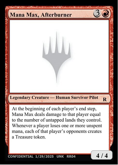 Mana Max, Afterburner Card Front
