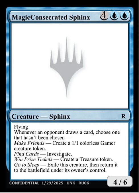 MagicConsecrated Sphinx Card Front