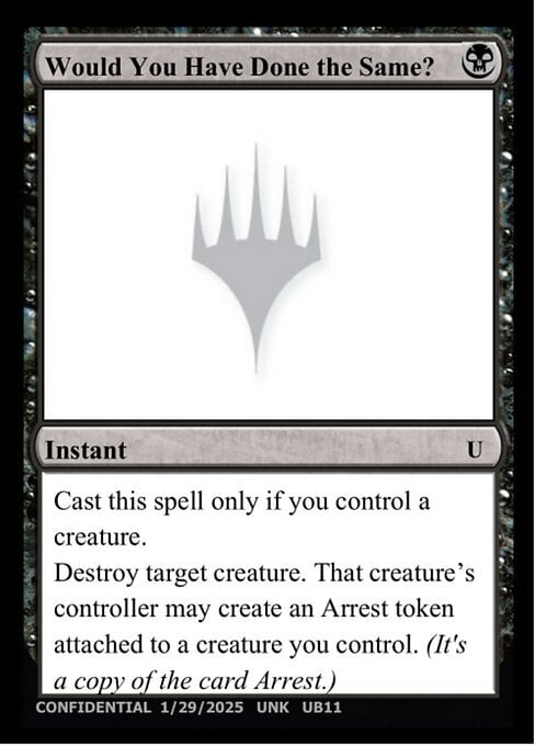 Would You Have Done the Same? Card Front