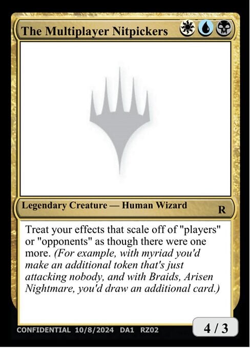 The Multiplayer Nitpickers Card Front