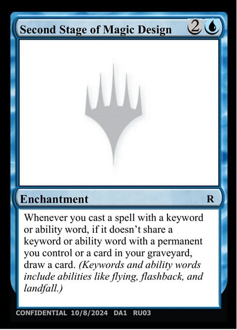 Second Stage of Magic Design Card Front