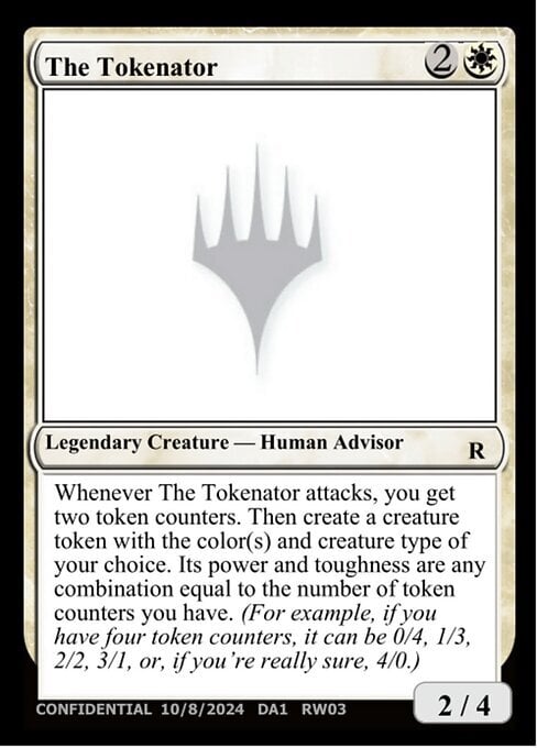 The Tokenator Card Front