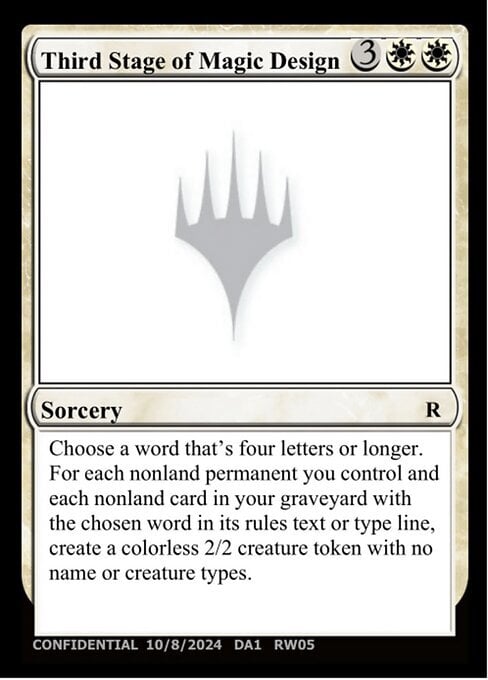 Third Stage of Magic Design Card Front