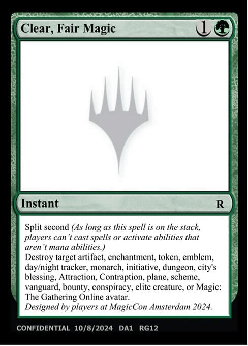 Clear, Fair Magic Card Front
