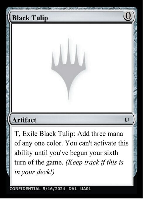 Black Tulip Card Front