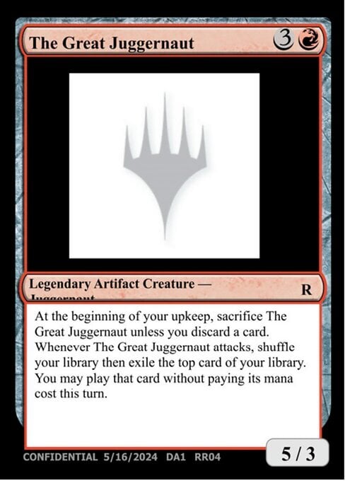 The Great Juggernaut Card Front
