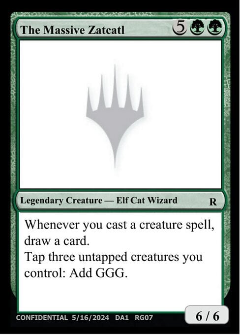 The Massive Zatcatl Card Front
