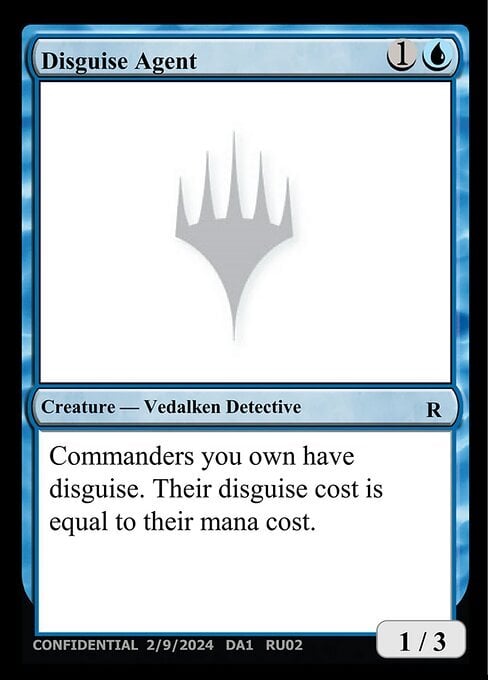 Disguise Agent Card Front