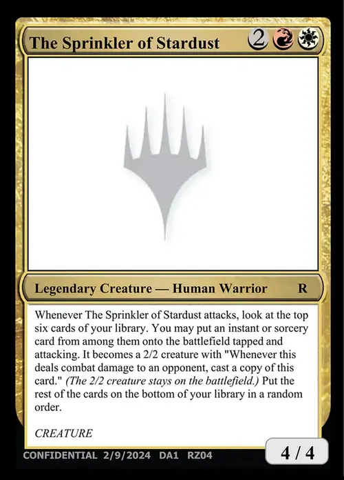 The Sprinkler of Stardust Card Front