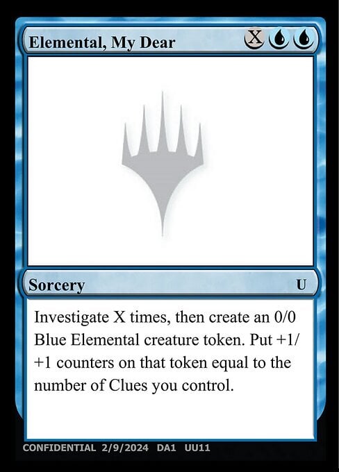 Elemental, My Dear Card Front