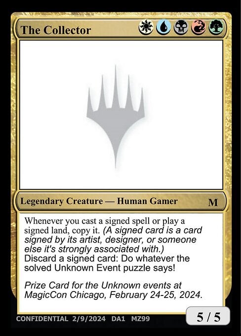 The Collector Card Front