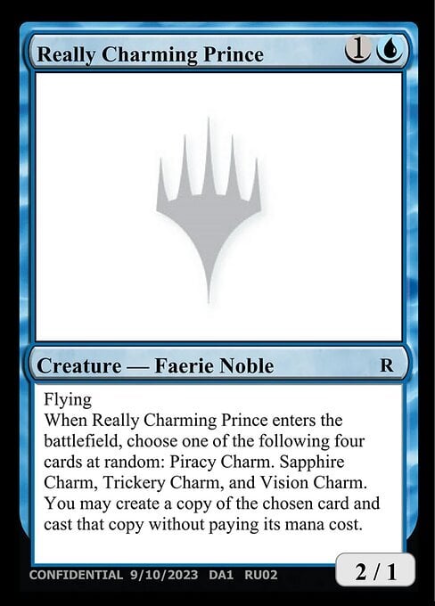 Really Charming Prince Card Front