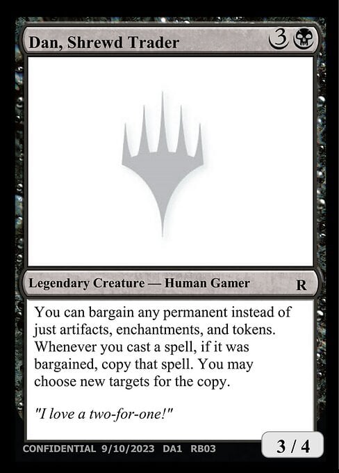 Dan, Shrewd Trader Card Front