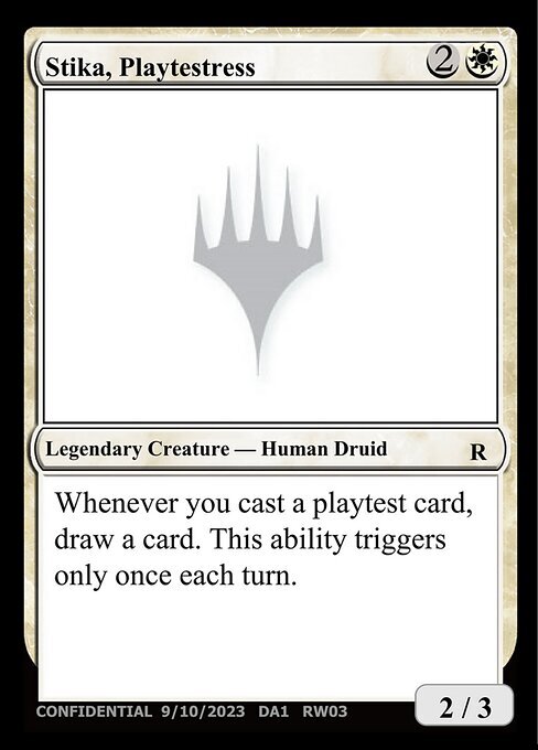 Stika, Playtestress Card Front