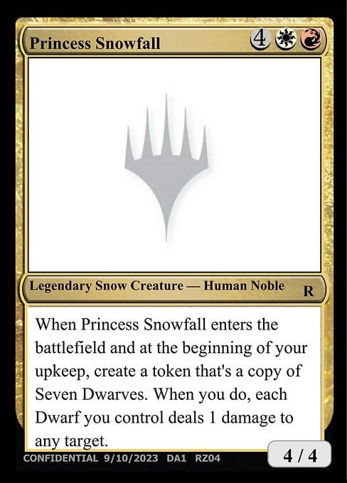 Princess Snowfall Card Front