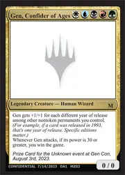 Gen, Confider of Ages · Gen Con 2023 MZ03
