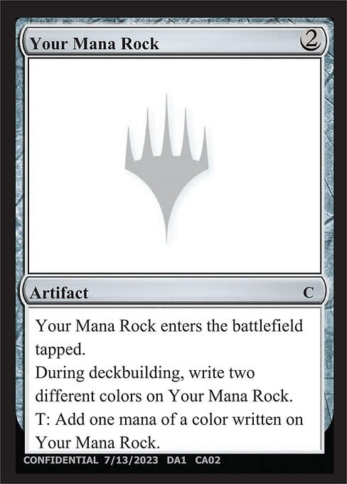 Your Mana Rock Card Front