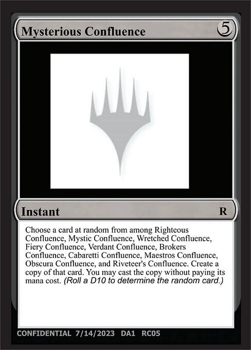 Mysterious Confluence Card Front