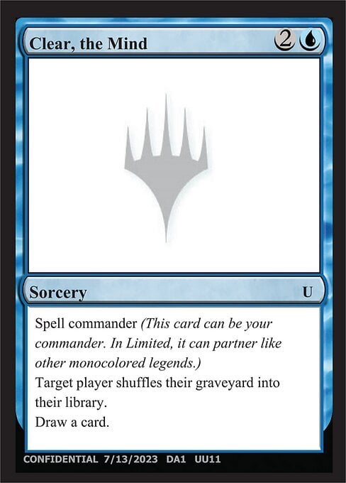 Clear, the Mind Card Front