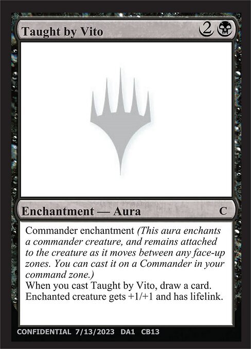 Taught by Vito Card Front