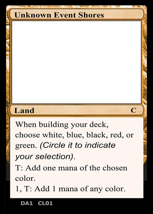 Unknown Event Shores Card Front