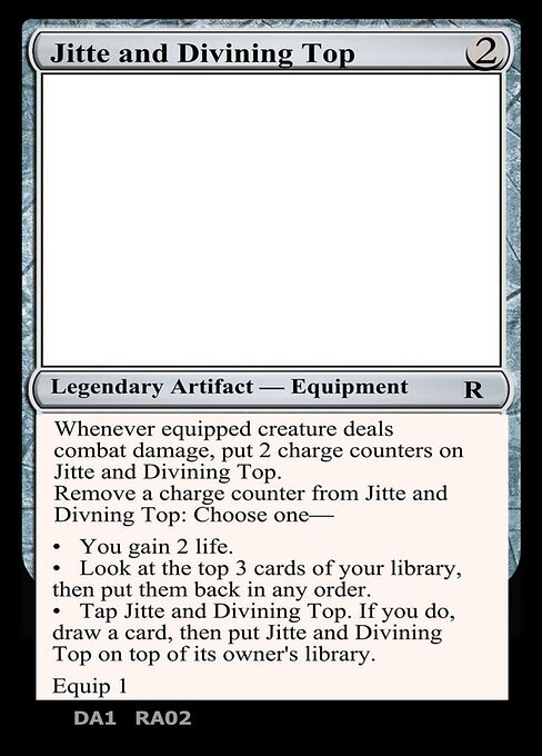 Jitte and Divining Top Card Front