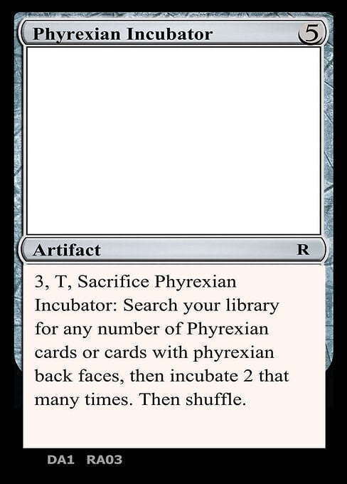 Phyrexian Incubator Card Front