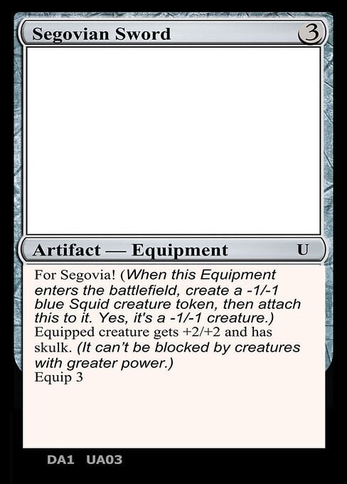 Segovian Sword Card Front