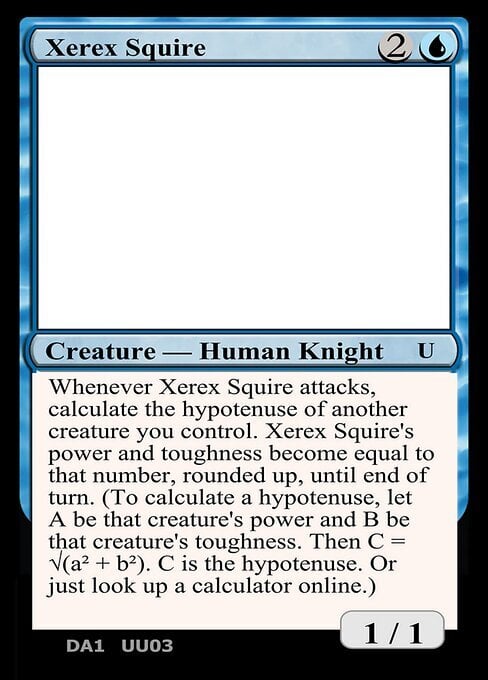 Xerex Squire Card Front