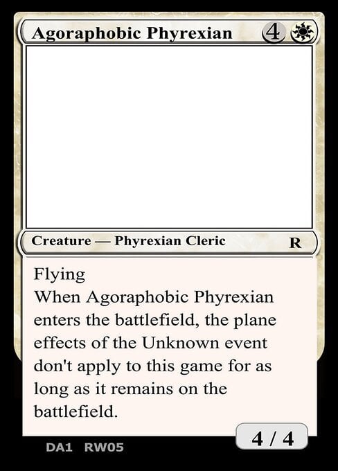 Agoraphobic Phyrexian Card Front
