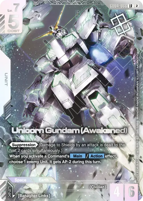 Unicorn Gundam (Awakened) Card Front