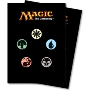80 Mana Symbols Black Background Sleeves