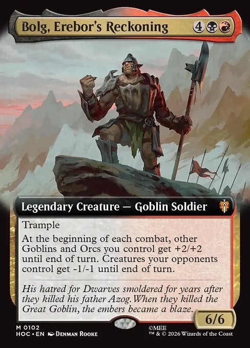 Bolg, Erebor's Reckoning Card Front