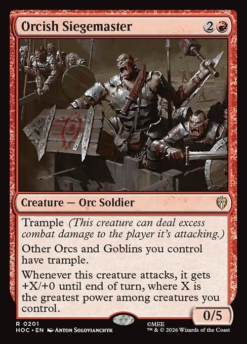 Orco Maestro d'Assedio Card Front