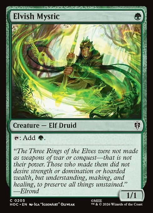 Elvish Mystic Card Front