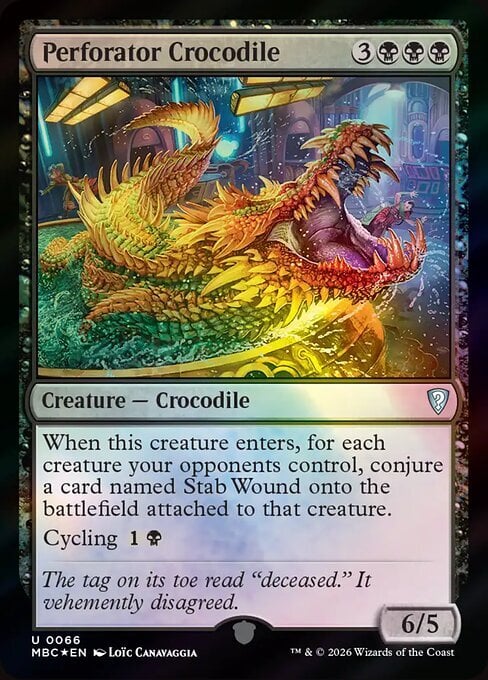 Perforator Crocodile Card Front