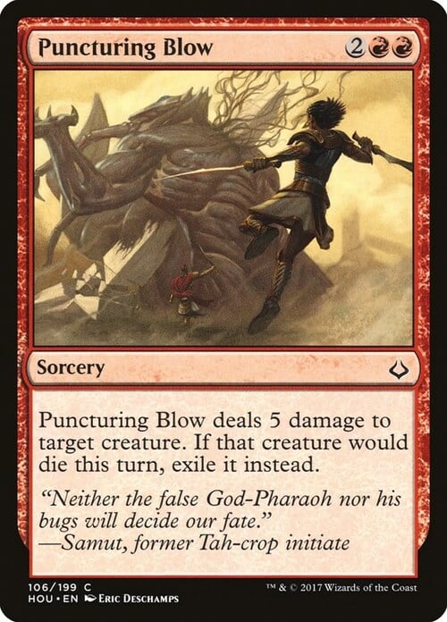 Puncturing Blow Card Front