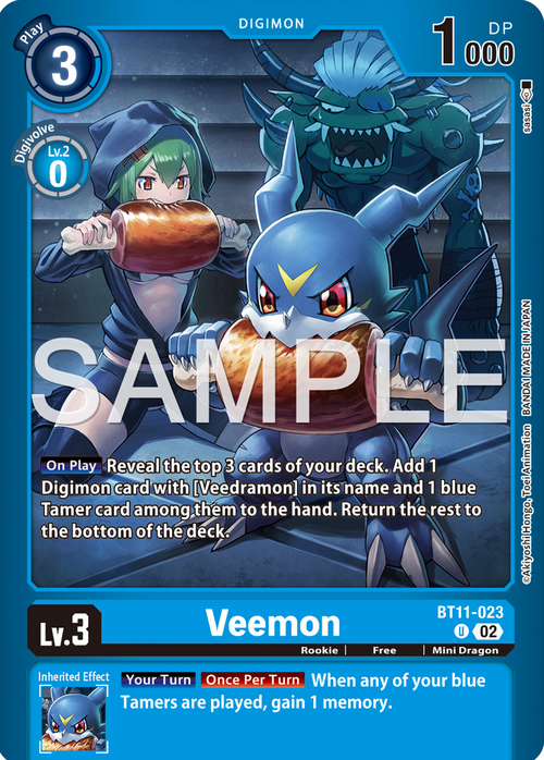 Veemon Card Front