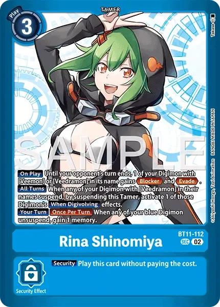 Rina Shinomiya Card Front
