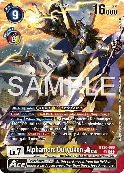 Alphamon: Ouryuken Ace Card Front
