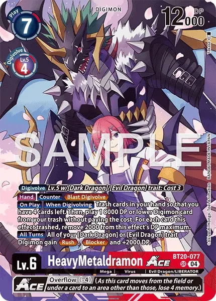 HeavyMetaldramon Ace Card Front
