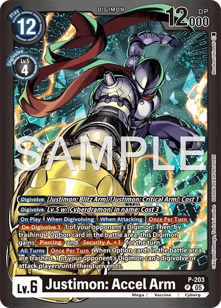 Justimon: Accel Arm Frente