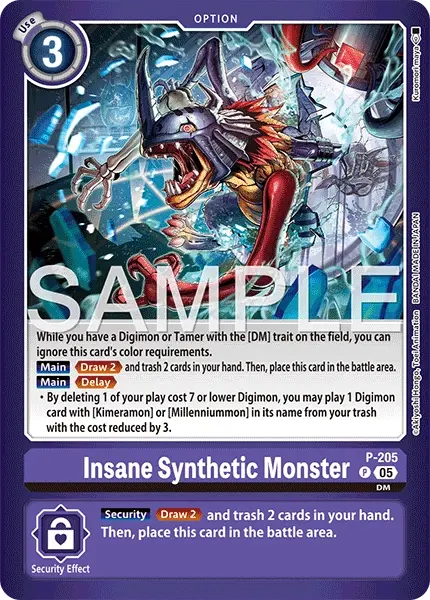 Insane Synthetic Monster Card Front