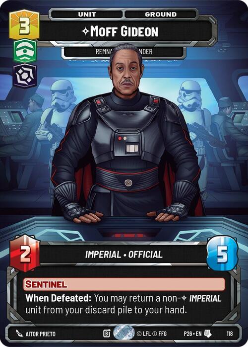 Moff Gideon, Comandante Dei Resti Imperiali Card Front