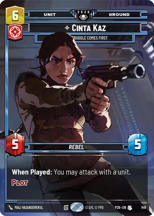 Cinta Kaz - The Struggle Comes First Card Front